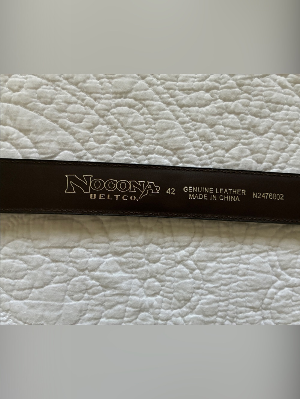 Nocons Classic Brown Leather Men's Belt with Silver Buckle - Picture 5 of 7